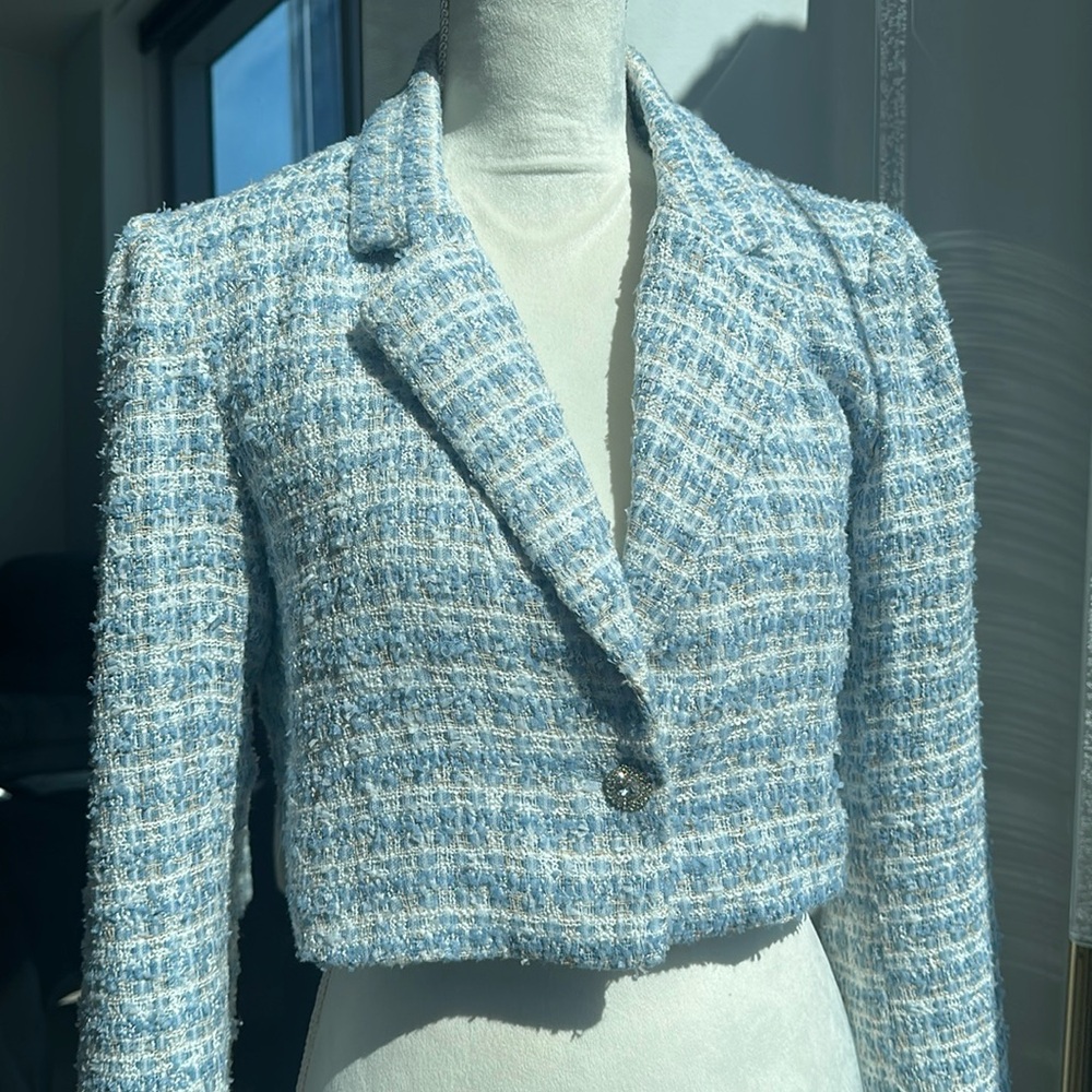 Tweed Blazer - Blue - Picture 3 of 9